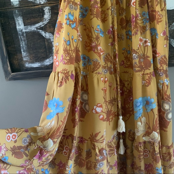 New Boho Gypsy Tassel Tie Floral Maxi Beach Dress - Picture 6 of 9